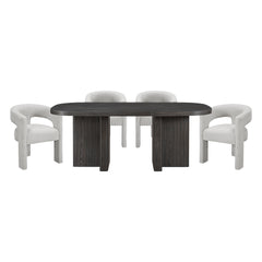 Marais Brown 5pc Dining Set - Ornate Home