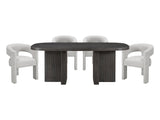 Marais Ebony/Light Gray 5-Piece Dining Table Set - Ornate Home