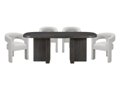 Marais Ebony/Light Gray 5-Piece Dining Table Set - Ornate Home
