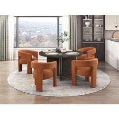 Marais Ebony & Orange 5pc Dining Set - Ornate Home