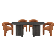 Marais Silver 5pc Dining Set - Ornate Home