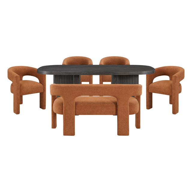 Marais Silver 6pc Dining Set - Ornate Home