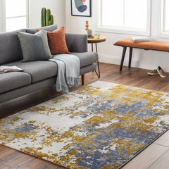 Maralal Mustard & Blue Area Rug - Clearance - Ornate Home