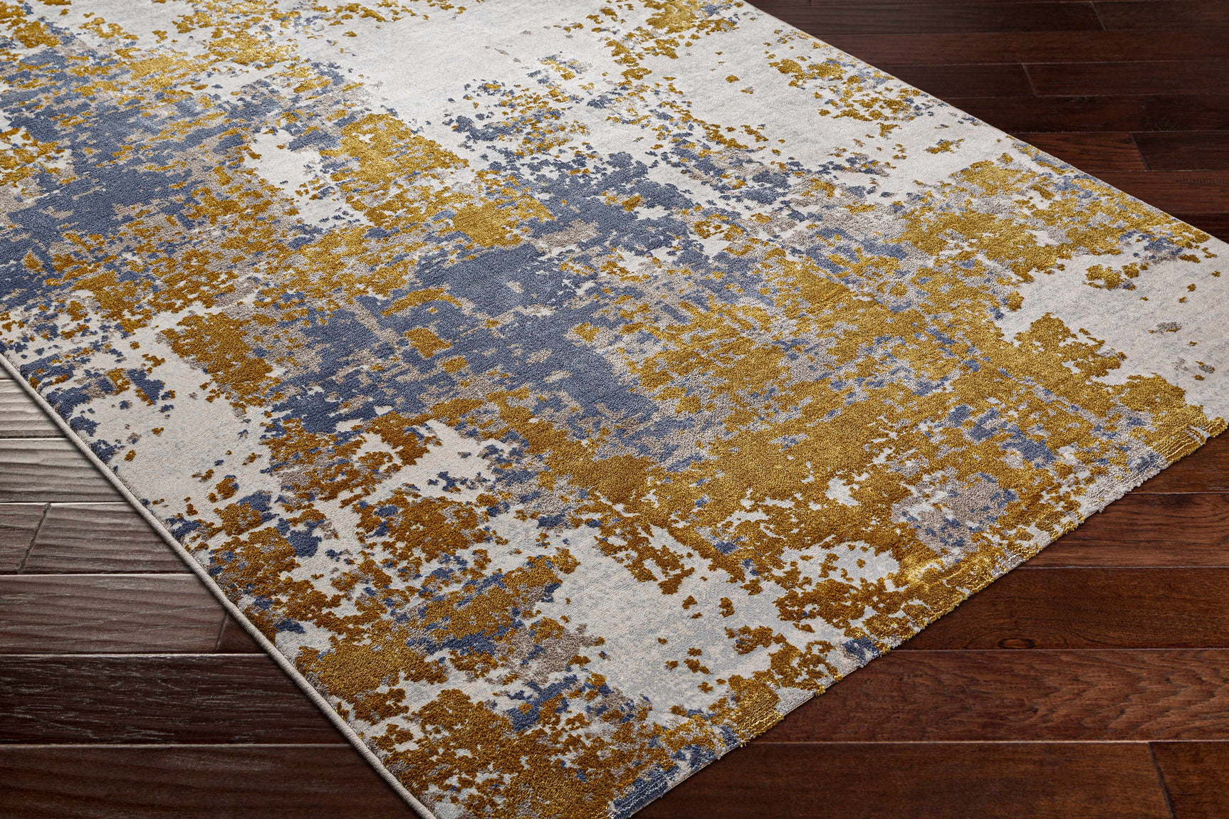 Maralal Mustard & Blue Area Rug - Clearance - Ornate Home