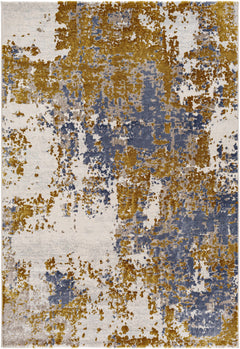 Maralal Mustard & Blue Area Rug - Clearance - Ornate Home