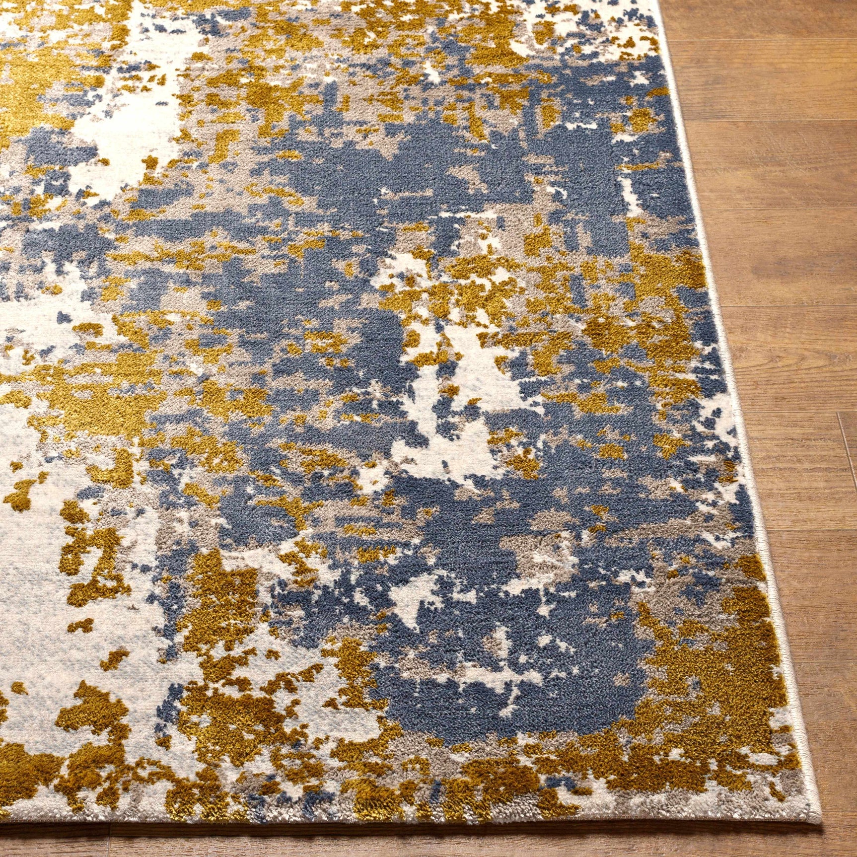 Maralal Mustard & Blue Area Rug - Clearance - Ornate Home