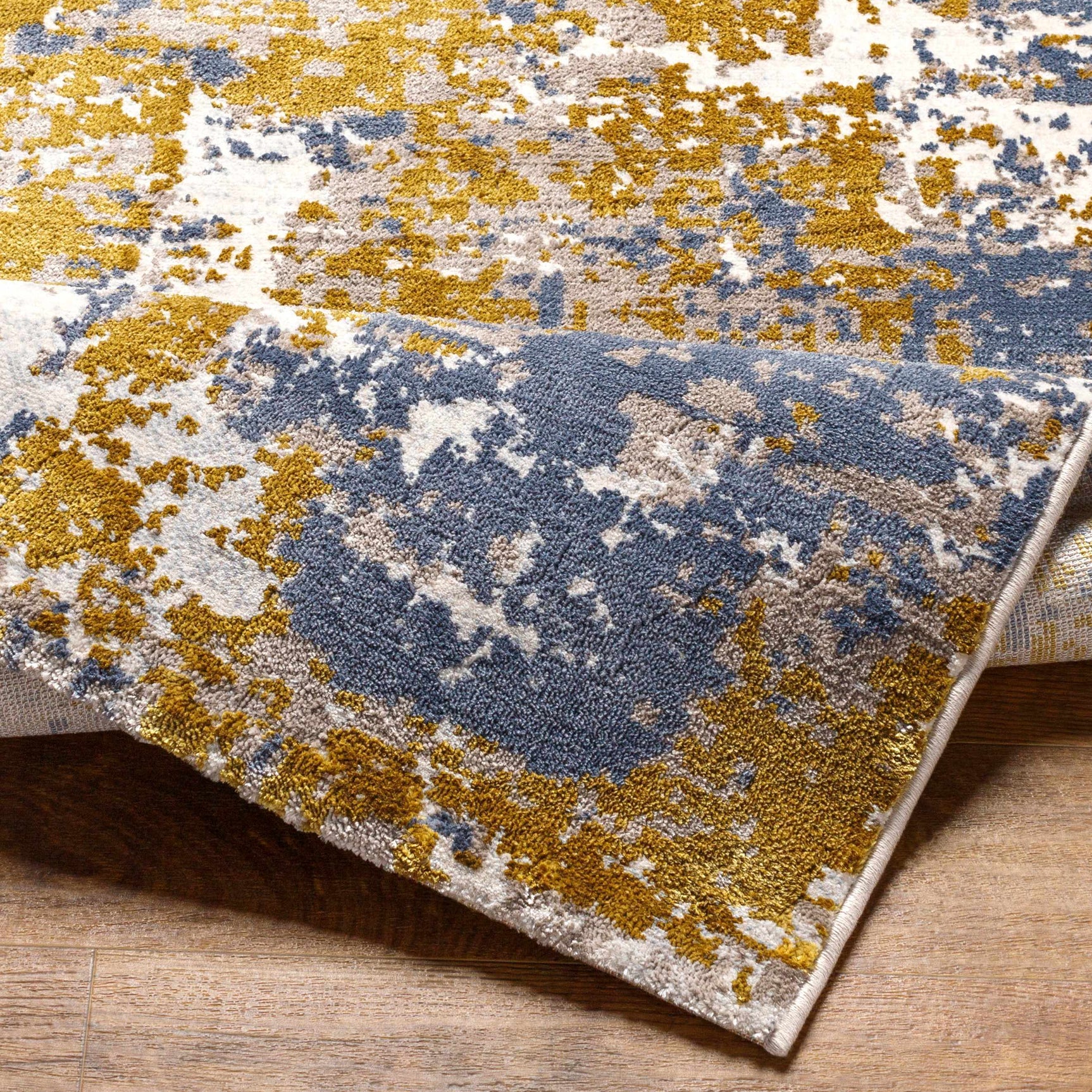 Maralal Mustard & Blue Area Rug - Clearance - Ornate Home