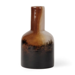 Marans Amber/Multicolor Short Glass Vase - Ornate Home