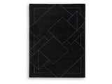 Marav Black/White Large Rug - Ornate Home