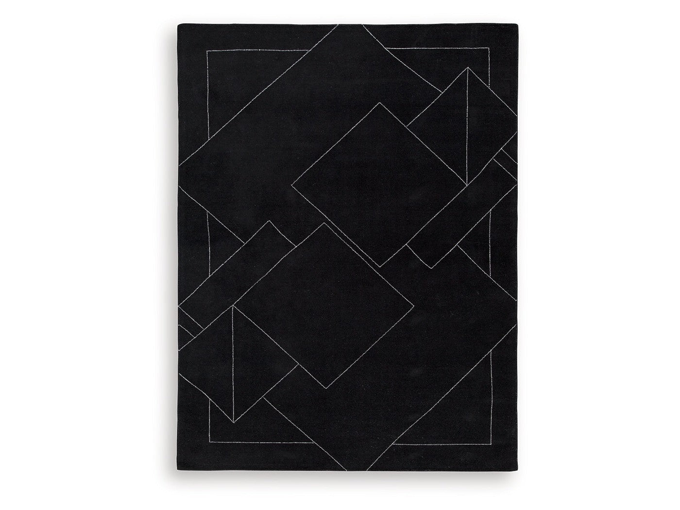 Marav Black/White Large Rug - Ornate Home