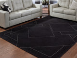 Marav Black/White Large Rug - Ornate Home