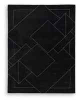 Marav Black/White Large Rug - Ornate Home
