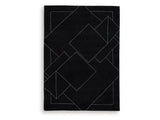 Marav Black/White Medium Rug - Ornate Home