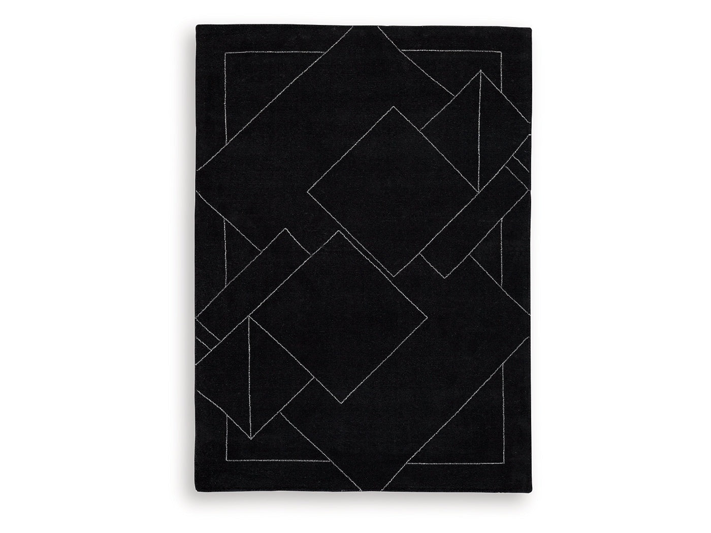 Marav Black/White Medium Rug - Ornate Home