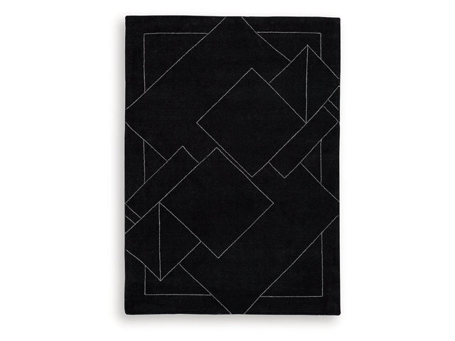 Marav Black/White Medium Rug - Ornate Home