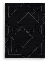 Marav Black/White Medium Rug - Ornate Home