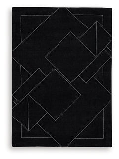 Marav Black/White Medium Rug - Ornate Home