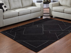 Marav Black/White Medium Rug - Ornate Home