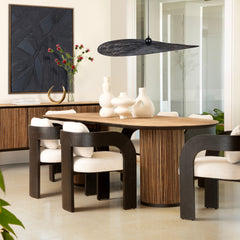 Maravi Cream/Black Dining Chair - Ornate Home