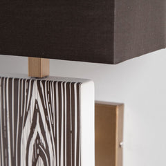 Maravilla Black/White Pattered Base Fabric Shade Wall Sconce - Ornate Home