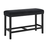 Marbel Black Counter Height Bench - Ornate Home