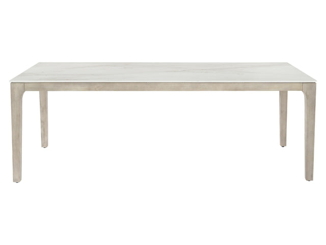 Marbella White Shell/Sun Washed Outdoor Dining Table - Ornate Home