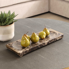 Marble Brass/Brown Tray Crest - Ornate Home