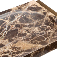 Marble Brass/Brown Tray Crest - Ornate Home