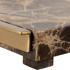 Marble Brass/Brown Tray Crest - Ornate Home