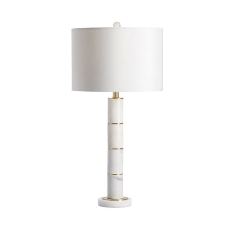 Marble Column White Table Lamp (Set of 2) - Ornate Home