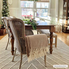 Marbletown Jute&Wool Blend Rug with Tassels - Clearance - Ornate Home