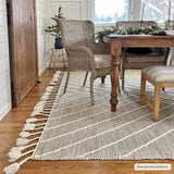 Marbletown Jute&Wool Blend Rug with Tassels - Clearance - Ornate Home