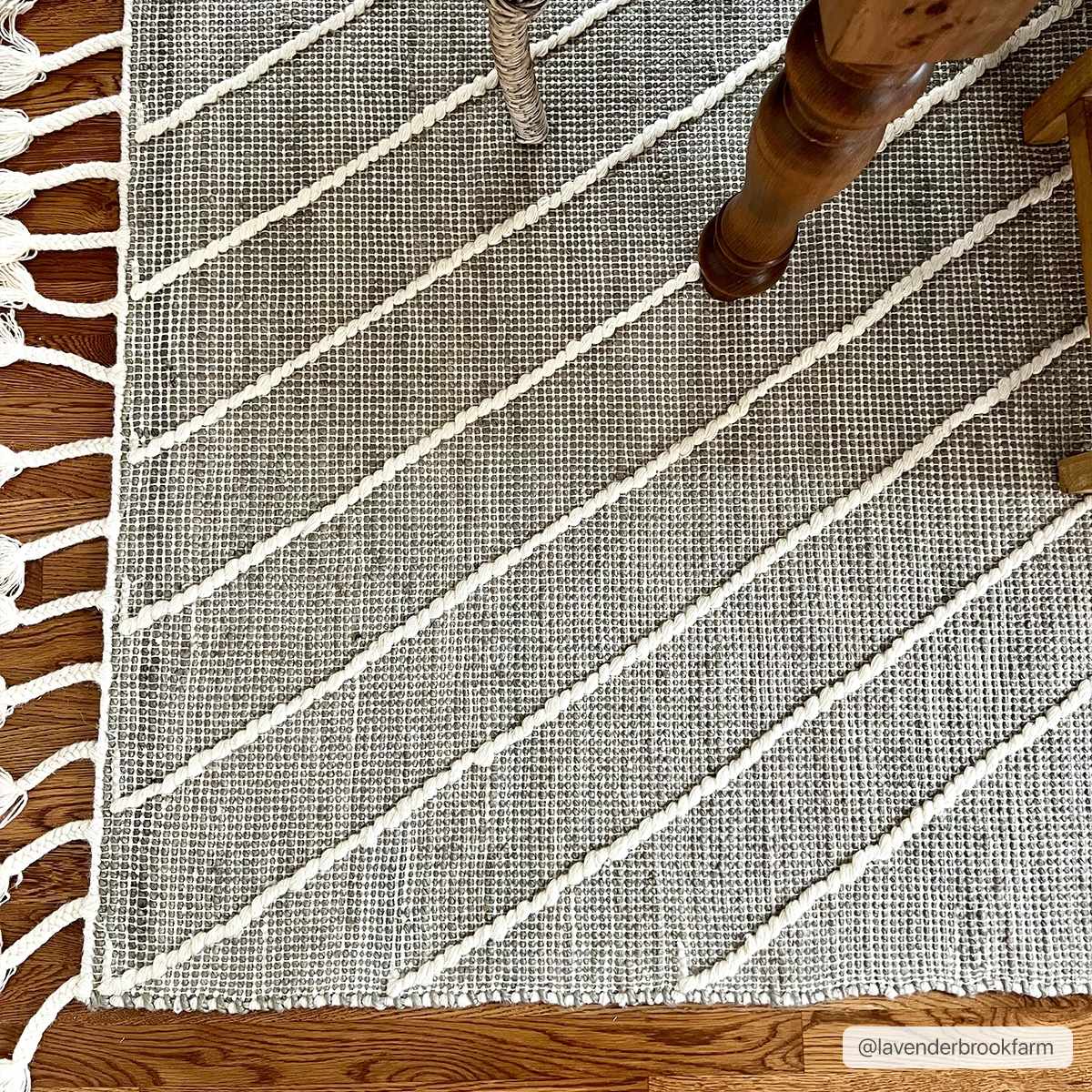 Marbletown Jute&Wool Blend Rug with Tassels - Clearance - Ornate Home