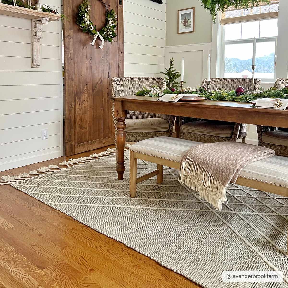 Marbletown Jute&Wool Blend Rug with Tassels - Clearance - Ornate Home