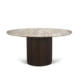 Marbrello Pink/Brown 60" Round Dining Table - Ornate Home