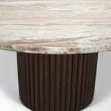 Marbrello Pink/Brown 60" Round Dining Table - Ornate Home