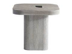 Marcato Cerused Greige/Dark Graphite Side Table (26" W) - Ornate Home