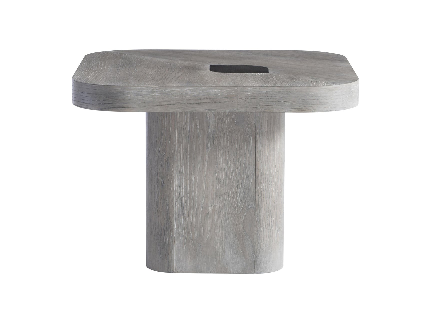 Marcato Cerused Greige/Dark Graphite Side Table (28" W) - Ornate Home