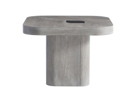 Marcato Cerused Greige/Dark Graphite Side Table (28" W) - Ornate Home