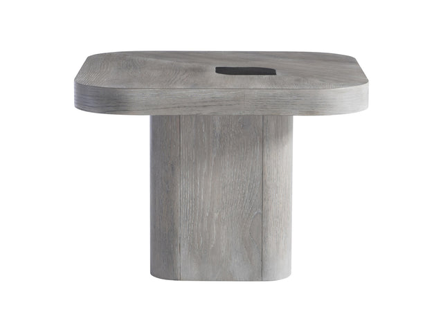 Marcato Cerused Greige/Dark Graphite Side Table (28" W) - Ornate Home