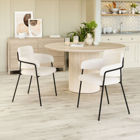 Marcel Cream Dining Chair (Set of 2) - Ornate Home