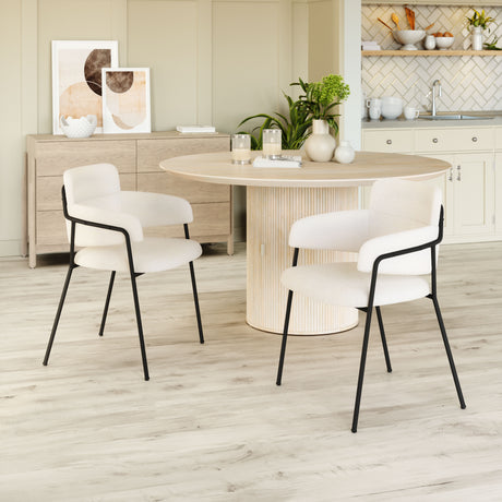 Marcel Cream Dining Chair (Set of 2) - Ornate Home