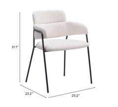 Marcel Cream Dining Chair (Set of 2) - Ornate Home