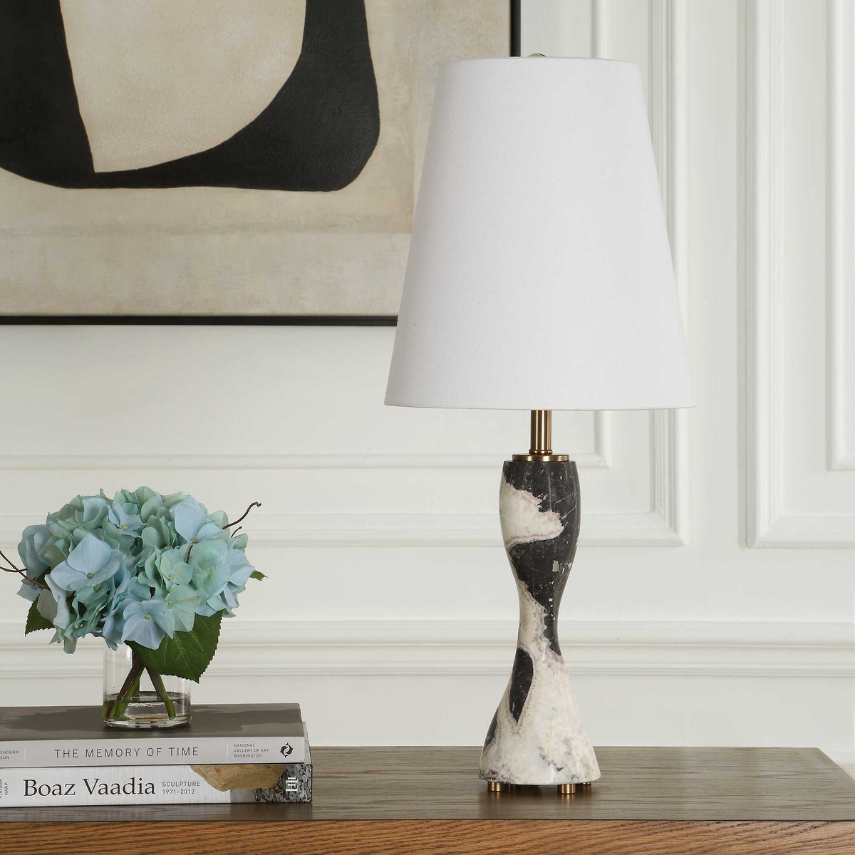 Marcela Black Panda Marble Buffet Lamp - Ornate Home