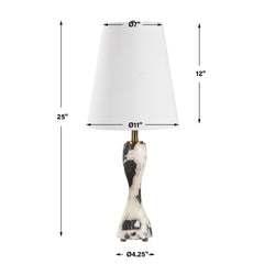 Marcela Black Panda Marble Buffet Lamp - Ornate Home