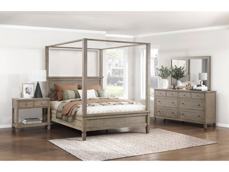 Marceline Gray Oak 5-Piece Queen Bedroom Set - Ornate Home