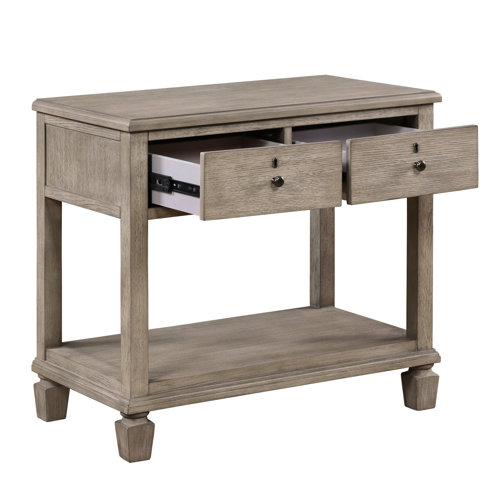 Marceline Gray Oak Nightstand - Ornate Home