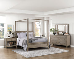 Marceline Gray Oak Queen Platform Bed - Ornate Home