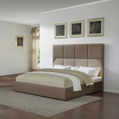Marcelino Brown/Beige Eastern King Bed - Ornate Home