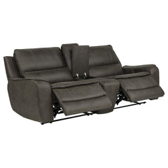 Marcell Grey 3-Piece Power Reclining Loveseat With Charging Console - Ornate Home